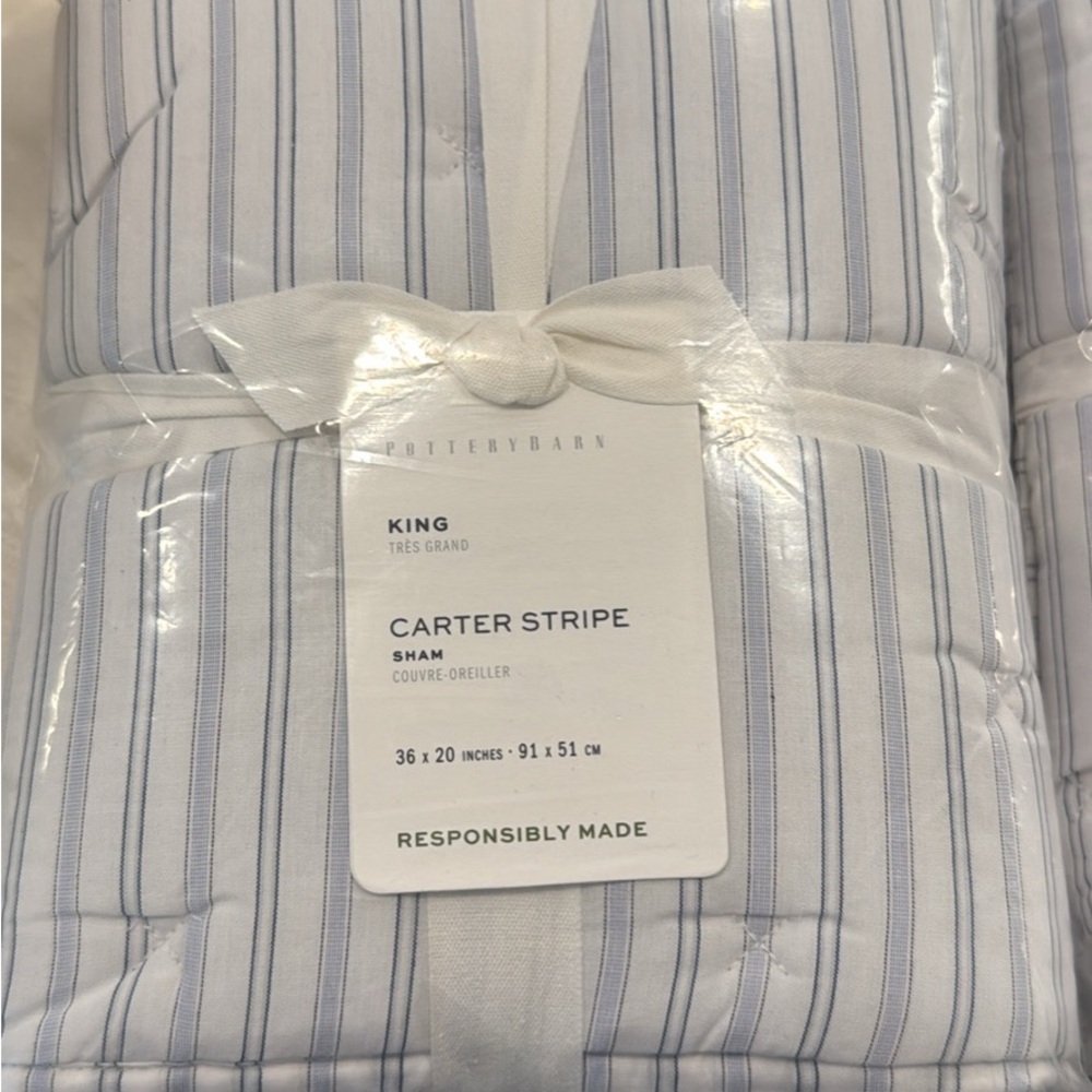 Pottery Barn Carter Blue Stripe Sham